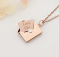For Women Custom Envelope Locket Necklace Love Letter Pendant Jewelry Charm Gift X801038 - TUZZUT Qatar Online Shopping