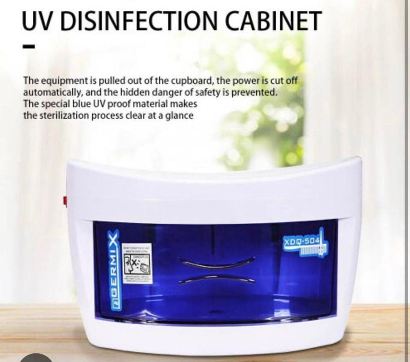 Portable UV Sterilizer Towel Cabinet Box for Nail Beauty Salon Tool Disinfection GERMIX SM -504B - TUZZUT Qatar Online Shopping