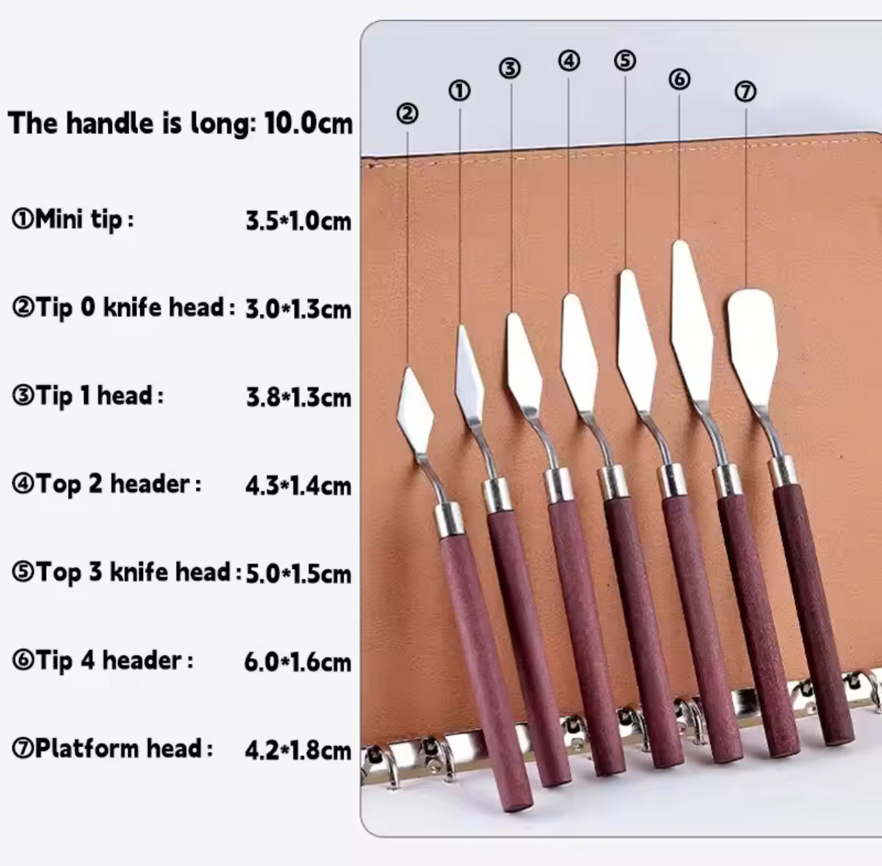 7Pcs Art Spatula Soft Paint Oil Painting Wooden Handle Palette Knife Set S4271248 7Pcs Art Spatula Soft Paint Oil Painting Wooden Handle Palette Knife Set S4271248