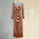 Ladies Velvet Long Dresses Women S5055597 - TUZZUT Qatar Online Shopping