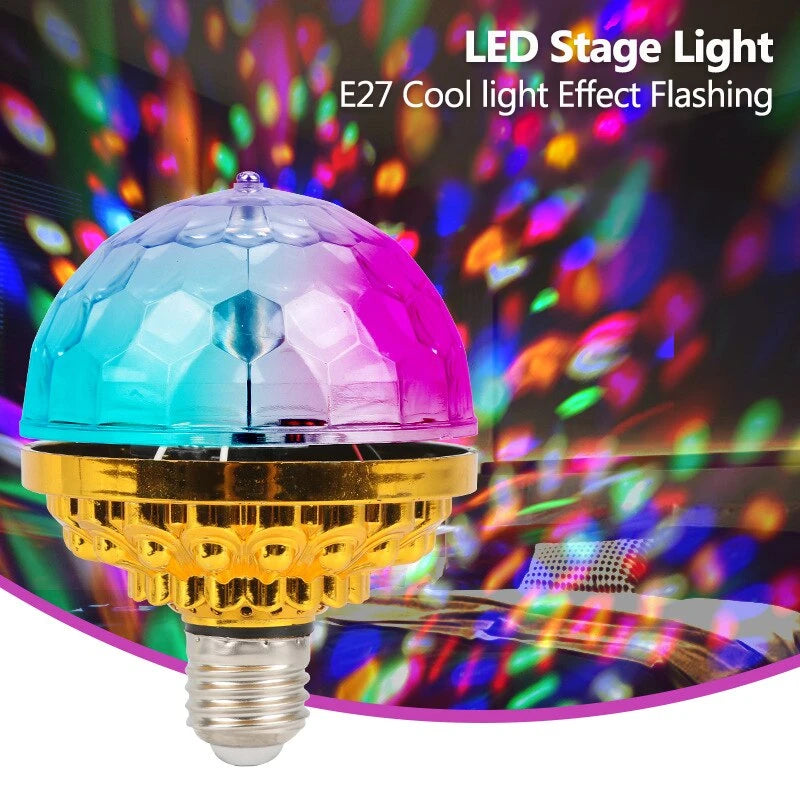 E27 Stage Lights Colorful Small Magic Ball Rotating Light LED Stage Bulb Night Light For DJ Disco KTV Atmosphere Lights S3233310