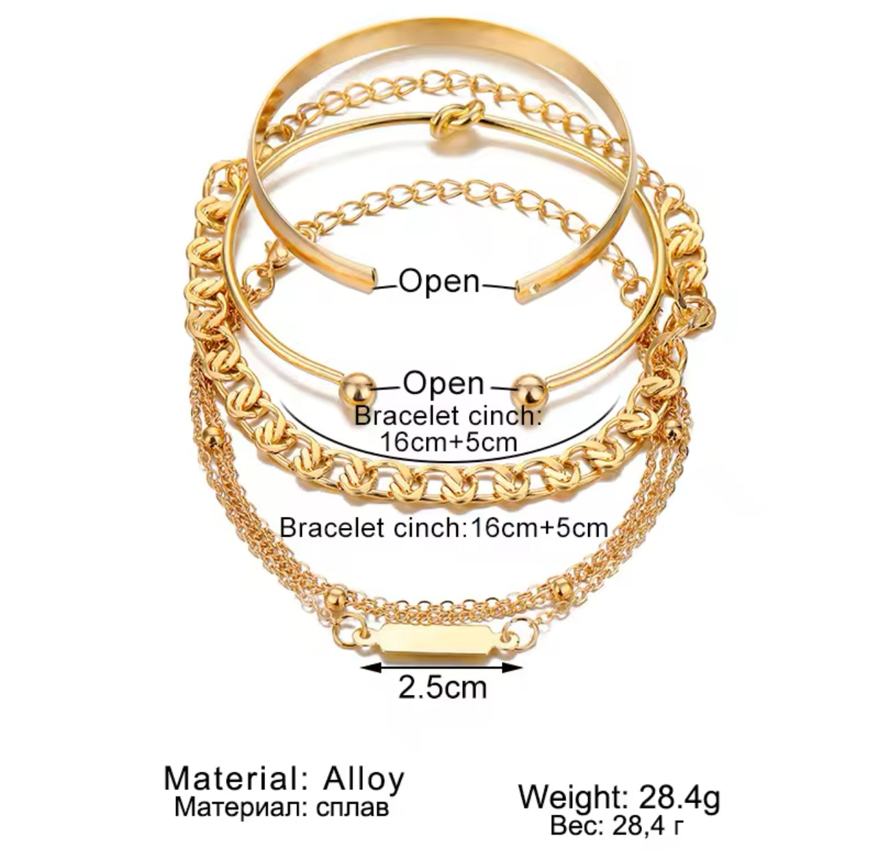 4pcs Women's Bracelets 544800 4pcs Women's Bracelets 544800