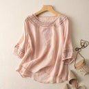 Women's Long Sleeve Floral Shirts & Blouses L 566157 - TUZZUT Qatar Online Shopping