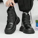 Men's High-Top Thick Soled Motorcycle Boots S5063946 - TUZZUT Qatar Online Shopping