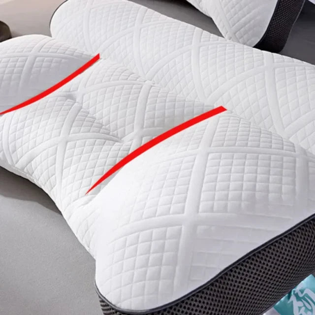 Orthopedic Bed Pillow Ergonomic Cervical Support Anti-traction Goose Down Pillow 40x58cm