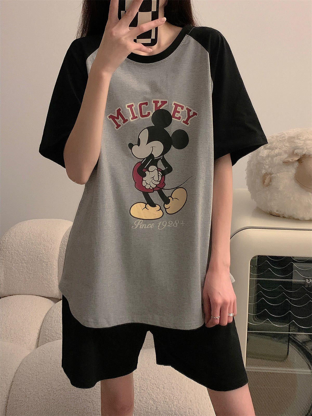 2 Pcs Women 's Short Sleeve Sleep Set M 545050 2 Pcs Women 's Short Sleeve Sleep Set M 545050