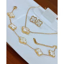 Womens Fashion Four leaf Necklace Set X4933129 - TUZZUT Qatar Online Shopping