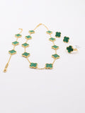 New Design Plant Four Leaf Flower Creative Necklace Set For Women X3678029 - TUZZUT Qatar Online Shopping