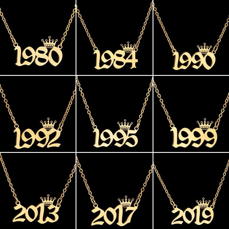 Date of Birth Number Necklace for Women S2179757 Date of Birth Number Necklace for Women S2179757