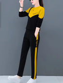 Women's 2 Pcs Long Sleeve Solid Color T-shirt Sets 386818 M - TUZZUT Qatar Online Shopping