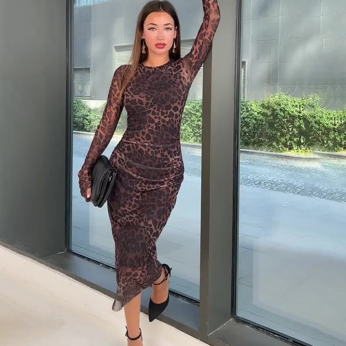 2 Pcs Women's Long Sleeve Bodycon Dress XL 532917 2 Pcs Women's Long Sleeve Bodycon Dress XL 532917