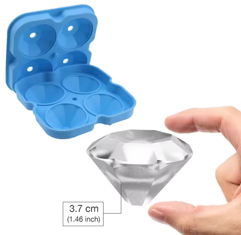Ice Cubes Trays Silicone Diamonds‑Shape Ice Molds S3527003 - TUZZUT Qatar Online Shopping