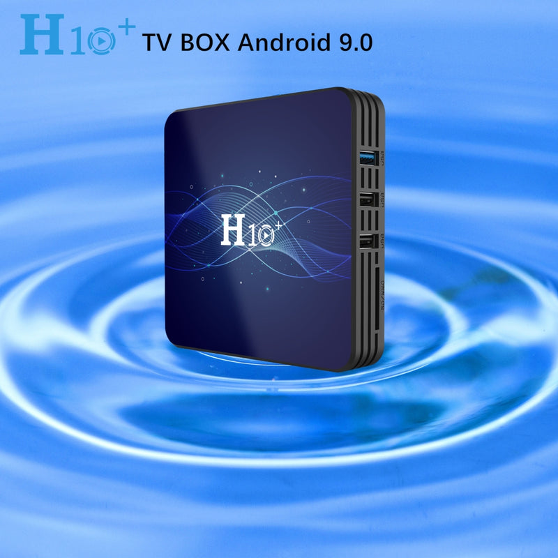 H10+ HD 4K Smart TV Box, Android 9.0, Hi3798MRBCV Quad-Core Cortex-A53,1GB+8GB, Support SPDIF, HDMI, 2.4G/5G WiFi, USBx4,TF Card, US Plug