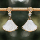 Heaven Zircon and Shell Earrings ER52 - TUZZUT Qatar Online Shopping