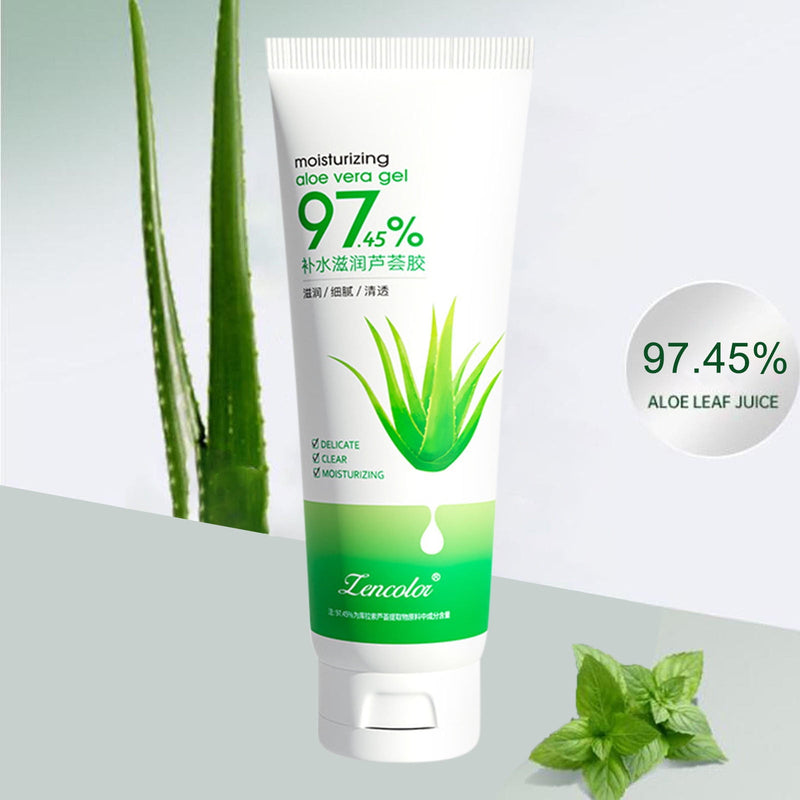 Lencolor Aloe Vera Gel Moisturizing Soothing Gel Cream 100g For Sunburn, Dry Skin, Acne, Irritation