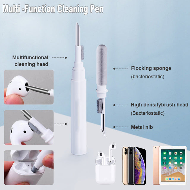 Earphone Cleaner Pen Multifunctional Cleaning Tool Kit for AirPods Bluetooth Headset Computer Keyboard Headphones Dust Brush S3529461 - Tuzzut.com Qatar Online Shopping