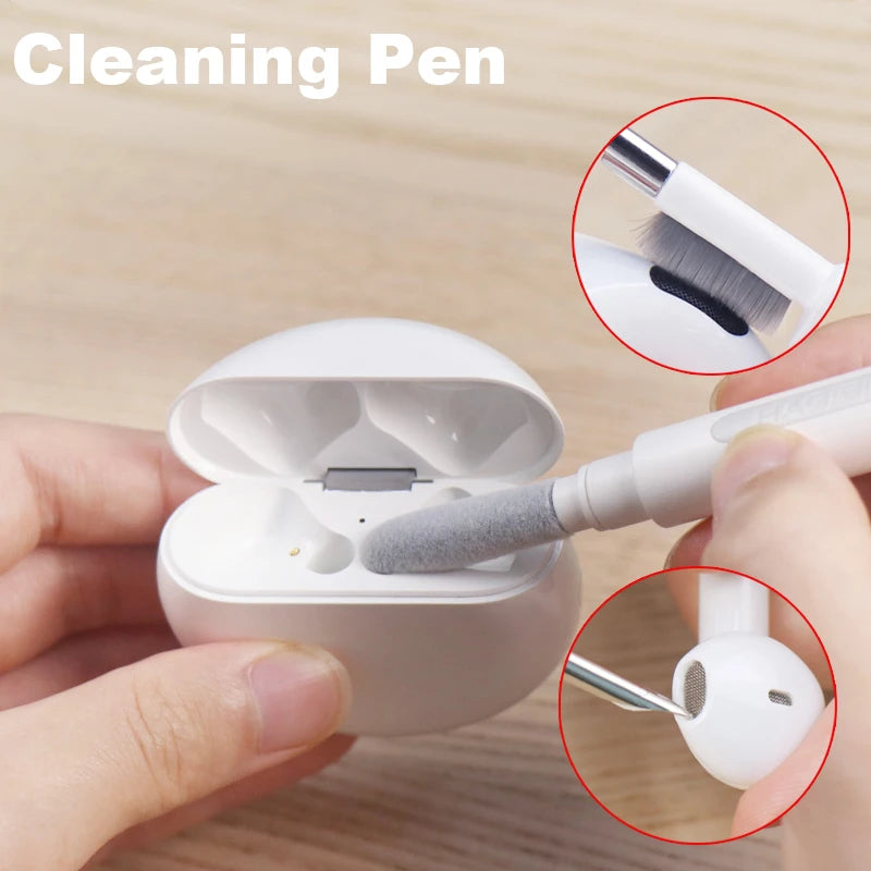 Earphone Cleaner Pen Multifunctional Cleaning Tool Kit for AirPods Bluetooth Headset Computer Keyboard Headphones Dust Brush S3529461 - Tuzzut.com Qatar Online Shopping