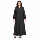 Women’s Black Shoulder-Button Maxi Dress 8501