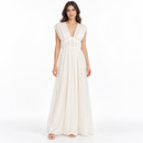 Women’s Ivory Sleeveless V-Neck Maxi Dress YD126