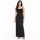Black Cowl-Neck Spaghetti-Strap Maxi Dress 73307
