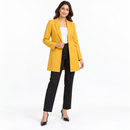 Women’s Mustard Yellow Open-Front Longline Blazer 127575
