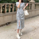 Women's Short Sleeve Tea Dresses L 554562 - TUZZUT Qatar Online Shopping