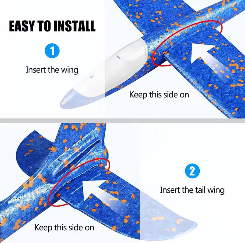 48CM Big Foam Plane Kids Flying Glider Toys S4786125 - TUZZUT Qatar Online Shopping