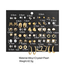 30pcs Rhinestone Decor Stud Earrings 434279 - TUZZUT Qatar Online Shopping