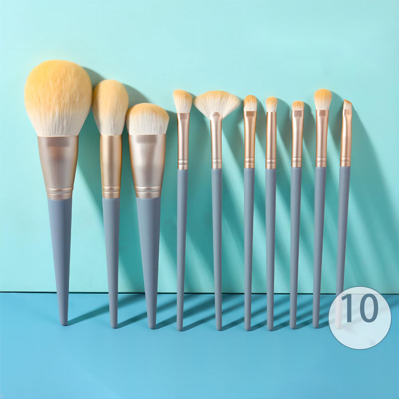 10Pcs Makeup Cosmetic Brushes Set Soft and Fine 396560