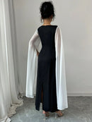 Elegant Color Block Sweetheart Neck Cinched Waist Bodycon Wrap Dress S4884479 - TUZZUT Qatar Online Shopping