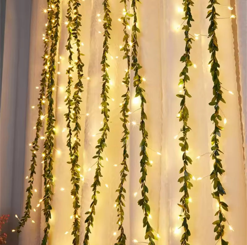500cm Artificial Greenery Flower String Lights Battery Operated Decor S2490970 - TUZZUT Qatar Online Shopping