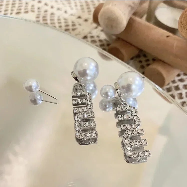 Simulated Round Pearl Earrings for Women 465746