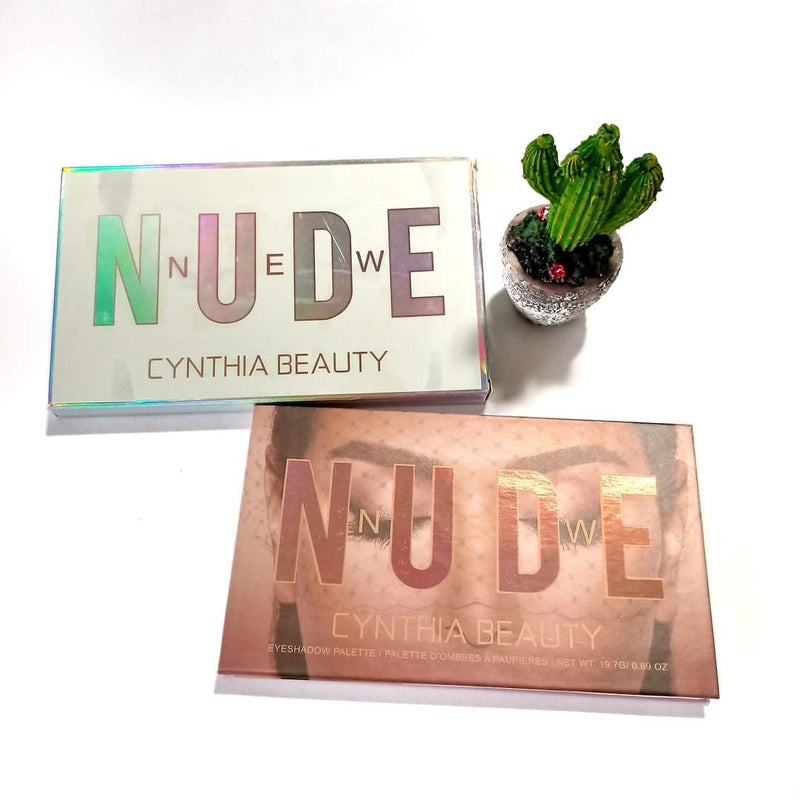 Cynthia Beauty NEW NUDE - 18 Eyeshadow Palette Flesh Color Desert Rose Pigmented Shimmer Eye Makeup - Tuzzut.com Qatar Online Shopping