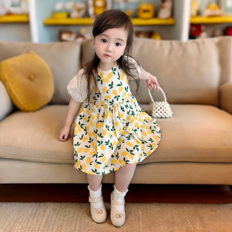 Lemon Floral Dress for Baby Girl – Charming Summer Outfit 1576991 - TUZZUT Qatar Online Shopping