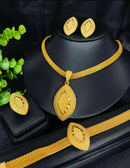 Nigeria Dubai Gold Color Fine Flowers Jewelry Sets S4469557 - TUZZUT Qatar Online Shopping