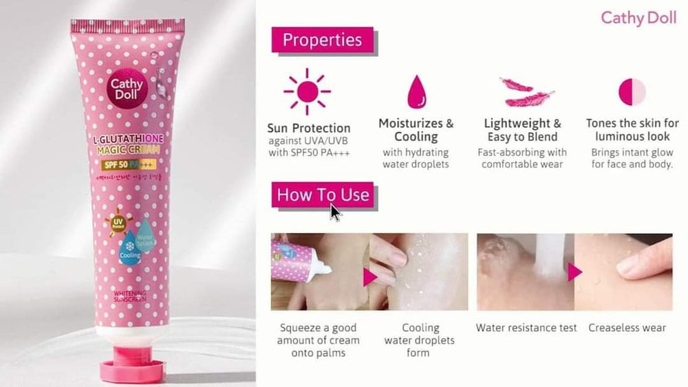 Cathy Doll L-Glutathione Magic Cream Sunscreen SPF 50