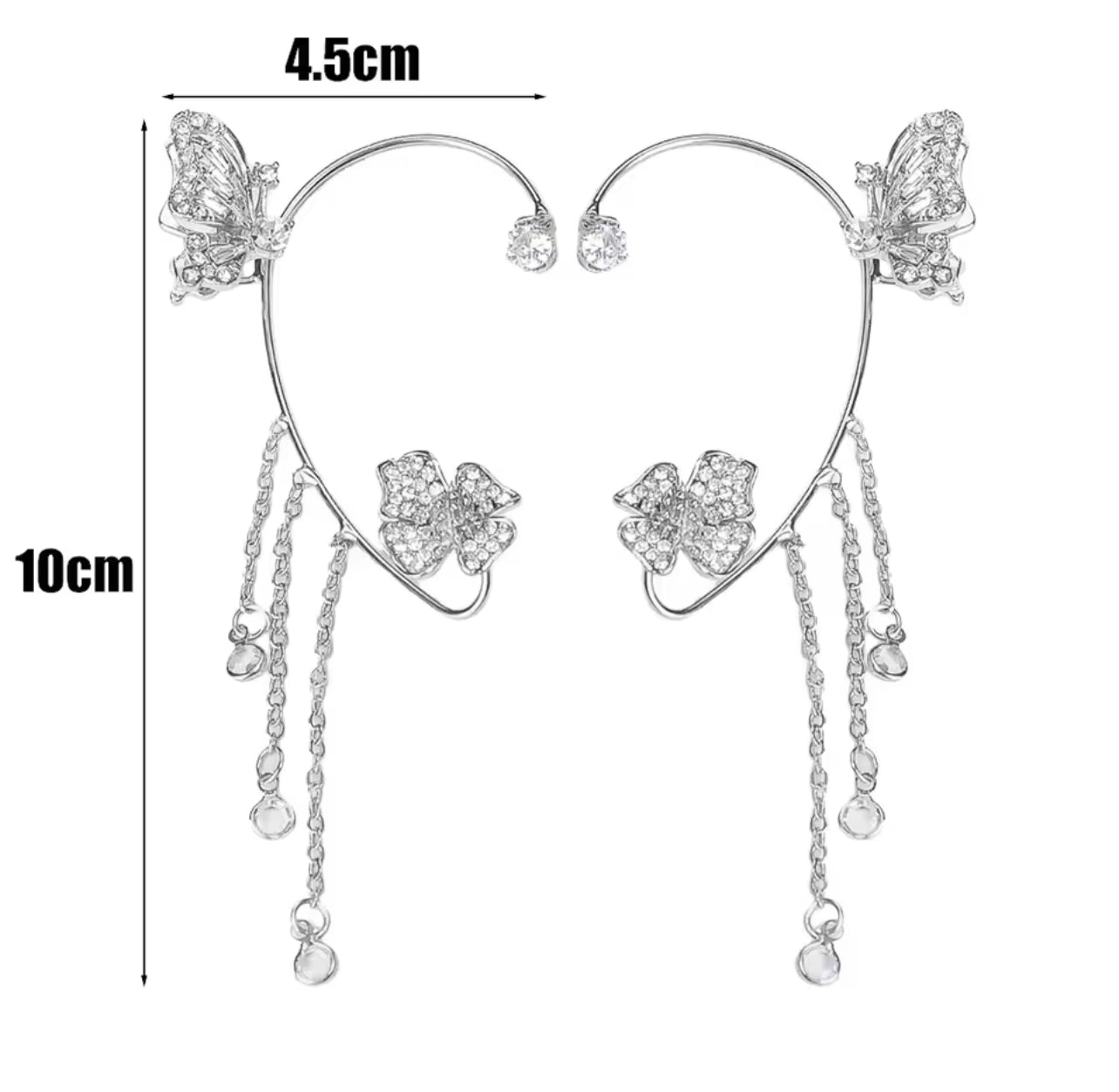 1pc Butterfly Clip Earrings 41789 1pc Butterfly Clip Earrings 41789