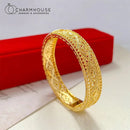 Women's Hand Bracelets Gold Color Exquisite Round Cuff Bangle Bracelet S4292589 - TUZZUT Qatar Online Shopping