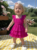 Little Girls Flying Sleeve Party Dress 1562824 - TUZZUT Qatar Online Shopping