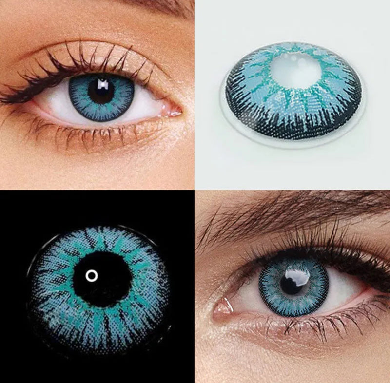 Unibling Vika Blue Contact Lenses for Eyes (1 Pair) - TUZZUT Qatar Online Shopping