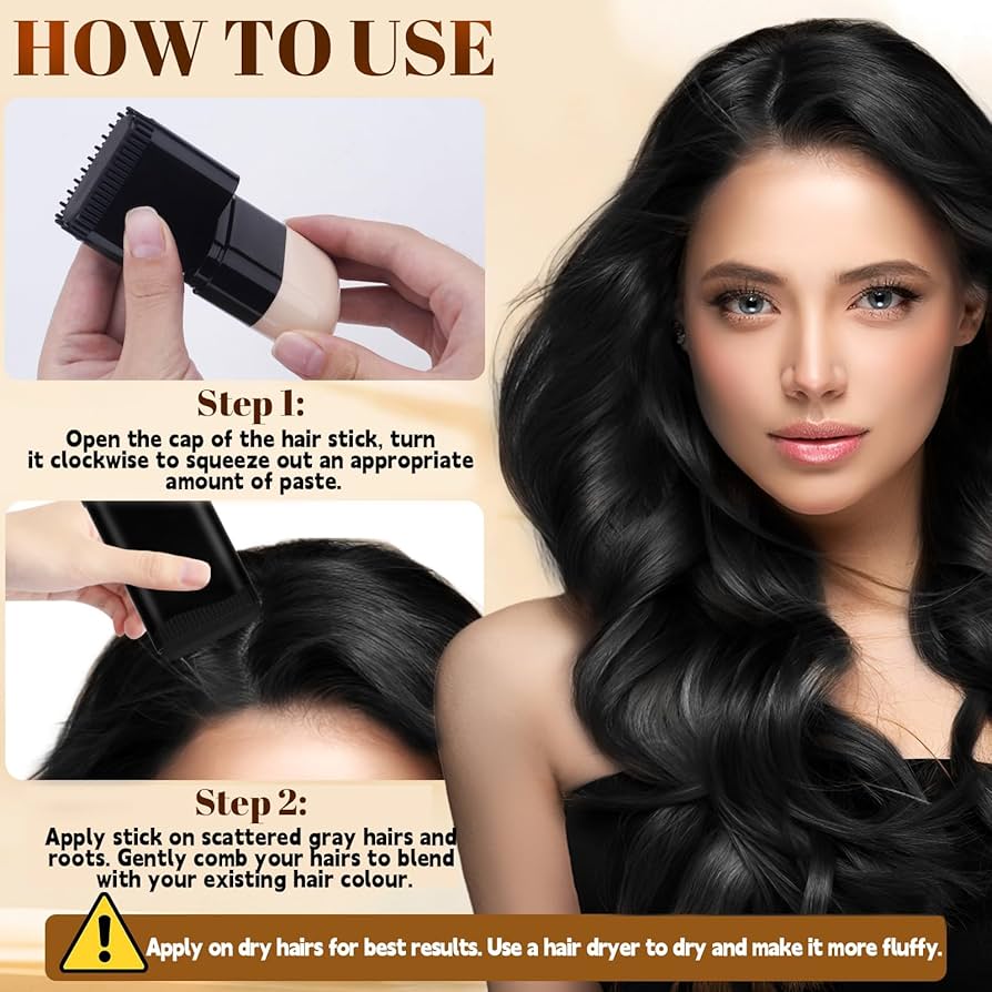 2-in-1 Hair Dye Comb Stick – Instant Root Touch-Up, Gray Hair Concealer, Waterproof & Sweat-Proof Temporary Color 2-in-1 Hair Dye Comb Stick – Instant Root Touch-Up, Gray Hair Concealer, Waterproof & Sweat-Proof Temporary Color