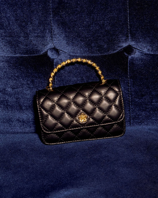 Quilted Faux Leather Bag 013714 Quilted Faux Leather Bag 013714