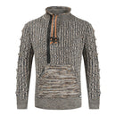 Fall/Winter Men's Loose Stand Collar Pullover Sweater Tether Trend Knitwear S4270320 - Tuzzut.com Qatar Online Shopping