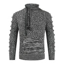 Fall/Winter Men's Loose Stand Collar Pullover Sweater Tether Trend Knitwear S4270320 - Tuzzut.com Qatar Online Shopping
