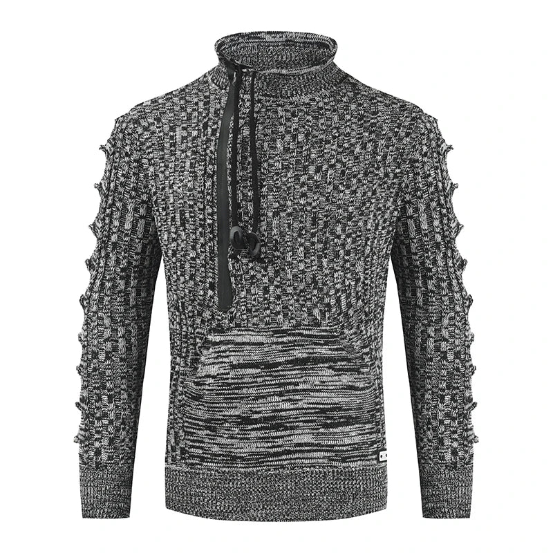 Fall/Winter Men's Loose Stand Collar Pullover Sweater Tether Trend Knitwear S4270320 Fall/Winter Men's Loose Stand Collar Pullover Sweater Tether Trend Knitwear S4270320