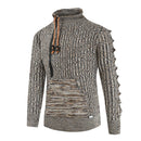 Fall/Winter Men's Loose Stand Collar Pullover Sweater Tether Trend Knitwear S4270320 - Tuzzut.com Qatar Online Shopping