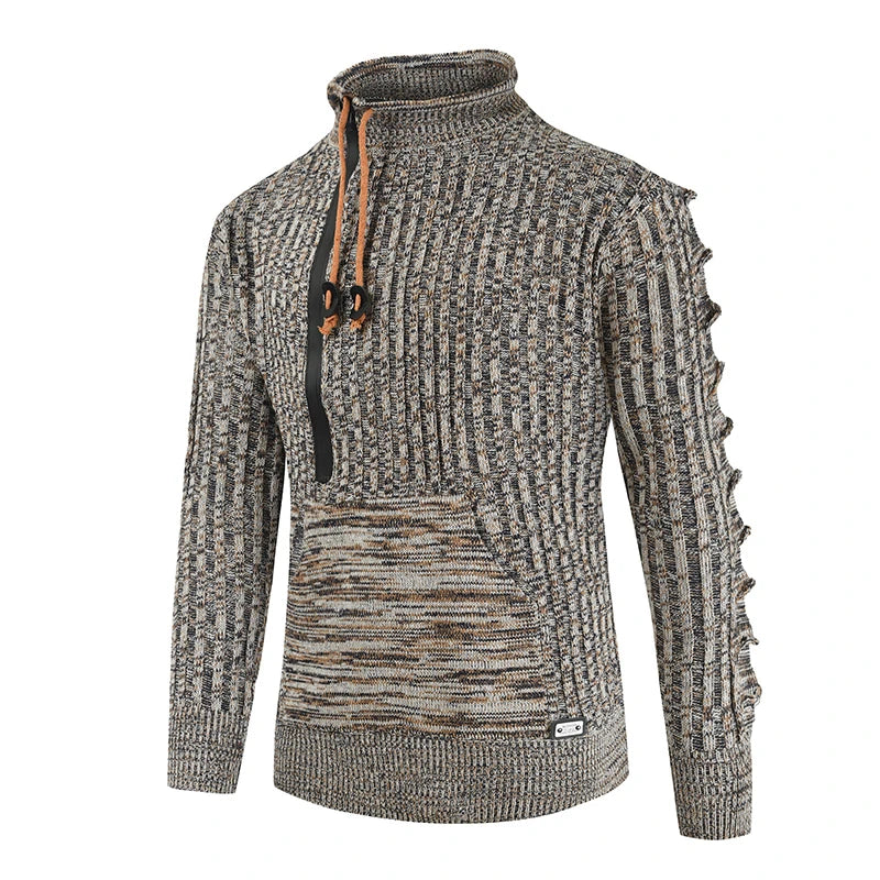 Fall/Winter Men's Loose Stand Collar Pullover Sweater Tether Trend Knitwear S4270320 Fall/Winter Men's Loose Stand Collar Pullover Sweater Tether Trend Knitwear S4270320