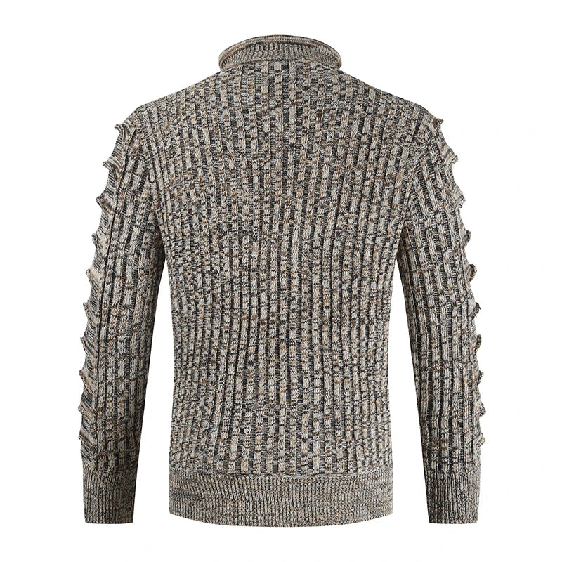 Fall/Winter Men's Loose Stand Collar Pullover Sweater Tether Trend Knitwear S4270320 - Tuzzut.com Qatar Online Shopping