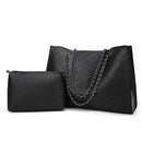 2pcs/Set Vintage Shoulder Bag Female Causal Totes for Daily Simple Solid Color Women PU Leather Handbag Bolsa Feminina B-19545 - Tuzzut.com Qatar Online Shopping