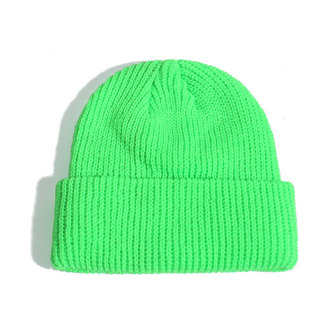 Fashion Hip Hop Beanie Knitted Hat Men Skullcap Women Winter Warm Brimless Baggy Melon Cap Cuff Docker Fisherman Beanies Hats S3650718